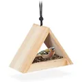 Produktbild: Relaxdays Vogelhaus Tannenholz Natur zum Aufhängen 16 x 23,5 x 12 cm 300 g