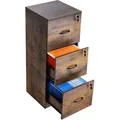 Produktbild: VEVOR Aktenschrank mit 3 Schubladen und Schloss, vertikale Büroschränke aus Holz für Homeoffice, Lagerschrank Materialschrank mit verstellbarer Hängestange, Aufbewahrungsschrank für Akten im A4