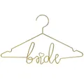 Produktbild: 1 Stück Kleiderbügel Bride aus Metal in Gold 45x27cm Hochzeitszubehör