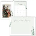 Produktbild: Fotokalender zum selbstgestaltet | DIY Bastelkalender ohne Jahr | A4 Wandkalender für Fotos | Kalender zum Selbstgestalten Eucalyptus Design | Geschenk Weihnachten (Fotokalender Eucalyptus)