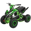 Produktbild: Actionbikes Motors Kinderquad Racer | 1000 Watt - 36 V - Pocket Quad bis 24 km/h - 3 Stufen - Kinder Elektroquad - Elektro Auto (Schwarz/Grün) - Grün