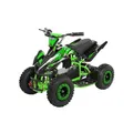 Produktbild: Actionbikes Motors Kinderquad Racer 1000, Pocket-Quad mit 1000 Watt Elektromotor, 3 Batterien, Stoßdämpfer, bis 24 km/h (Schwarz/Grün)