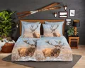Produktbild: good morning Wendebettwäsche Jolly, Biber, Flanell, 2 teilig, Biber, 135x200, Winter, Warm, Reißverschluss, Wendeoptik, Reh