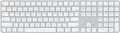 Produktbild: Apple Magic Keyboard with Touch ID and Numeric Keypad - Tastatur - USB-C - kabellos - Bluetooth - QWERTY - US-Englisch - weiße Tasten (MXK73LB/A)