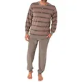 Produktbild: Normann Pyjama Herren Schlafanzug Pyjama lang in Frottee Qualität– auch in Übergröße grau 50