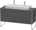 Produktbild: Duravit XSquare Konsolenwaschtischunterbau bodenstehend, 4 Auszüge, 1400x778x548mm, XS4925M4949