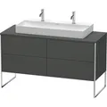 Produktbild: Duravit XSquare Konsolenwaschtischunterbau bodenstehend, 4 Auszüge, 1400x778x548mm, XS4925M4949, Farbe: Graphit Matt Dekor