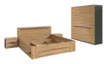 Produktbild: xonox.home Schlafzimmer-Set Canu, (3tlg. Set inkl. Nachtkommoden, Bett 180X200), Basalt grau Nachbildung Melamin beschichtet modern 0x0x0 cm