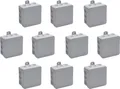Produktbild: Meister Abzweigkasten Aufputz - 85 x 85 x 37 mm - 10 Stück - 12 Kabeleinführungen - Spritzwassergeschützt - Geeignet für Feuchträume und Außenbereich, Aufputzdose, Feuchtraumdose, 7463040