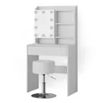 Produktbild: Vicco Schminktisch Laura, Weiß, 70 cm mit LED Beleuchtung und Hocker