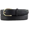 Produktbild: BELTINGER Ledergürtel Italienischer Damen-Gürtel, 30 mm breit, Damen, Chinogürtel, Hosengürt (1-St) schwarz 105 cm (Gesamtlänge 120 cm)