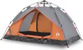 Produktbild: vidaXL Kuppel-Campingzelt 2 Personen Grau und Orange Quick Release