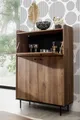 Produktbild: Barschrank in Eiche Nb. VAREDO-132 Wohnzimmer Möbel im modernen Vintage Design, B/H/T ca. 90/140/40 cm