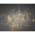 Produktbild: LED-Tropfenlichterkette 100 LEDs amber Leitung silberfarbig
