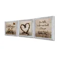 Produktbild: 3er-Set gerahmte Bilder LIEBLINGSPLATZ 3 x 23 x 23 cm – Wanddeko modern