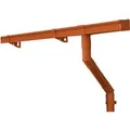 Produktbild: Inefa Dachrinnen Set PVC 5m NW 83 Kastenrinne für Gartenhaus Carport Braun