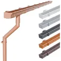 Produktbild: INEFA Dachrinne NW 83 Dachrinnen-Set PVC kastenförmig für Terrasse und Gartenhaus,5m, Regenrinnen-Set von INEFA, 1-St., Set für eine Dachseite, 1 Dachseite, Regenrinne Kunststoff, Pultdach, Made in Germany braun 500 cm