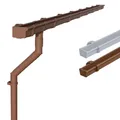 Produktbild: INEFA Dachrinnen Set PVC für Gartenhaus, Carport & Terrasse, NW83 / 83mm Kastenrinne 5m Braun 1 Dachseite, Dachrinne Kunststoff - ideal als Regenrinne für Pavillon