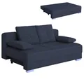 Produktbild: Schlafsofa - deep blue - mit Staukasten - Dauerschläfer Sofa Couch Gästecouch