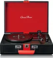 Produktbild: Classic Phono TT-110BKRD - Plattenspieler mit Bluetooth®-Empfang und integrierten Lautsprechern - Schwarz/Rot