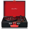 Produktbild: Lenco Classic Phono TT-110BKRD - Plattenspieler mit Bluetooth®-Empfang und integrierten Lautsprechern - Schwarz/Rot