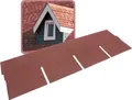 Produktbild: DAPRONA 20x Bitumen Dachschindeln Rechteck Rot 1 m x 32 cm – 2,6 m² selbstklebend mit Glasvlieseinlage – wetterfest & UV-beständig für Gartenhaus, Carport, Garage, Pavillon