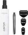 Produktbild: LAYZIN Derma Roller Set mit 3 Rollerköpfen (0,35 mm; 0,55 mm; 1,2 mm) und Reinigungsspray – Microneedling für Gesicht, Augen, Hals, Dekolleté und Körper – Inklusive 200 ml Reinigungsspray – Unisex