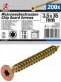 Produktbild: BGS DIY Mehrzweckschrauben | T-Profil (für Torx) T10 | 3,5 x 35 mm | 200 Stück –