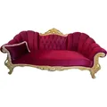 Produktbild: Casa Padrino Luxus Barock Sofa Bordeaux Rot / Gold mit Glitzersteinen - Barock Möbel