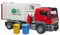 Produktbild: BRUDER, MAN TGS Mülltonne mit 2 Mülltonnen, 1/16, BRU3761