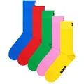 Produktbild: HAPPY SOCKS Happy Socks Unisex Socken, 5er Pack - Solid Socks, Baumwollmischung, einfarbig