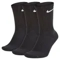 Produktbild: Nike Everyday Cushioned Crew-Trainingssocken (3 Paar) schwarz/weiß - S