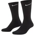 Produktbild: Nike 6 Paar Socken Herren Damen Weiß Grau Schwarz Tennissocken Sparset SX7664, Farbe:Schwarz, Größe:34-38