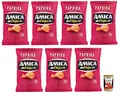 Produktbild: 7x Amica Chips Patatine Paprika,Kartoffelchips mit Paprika Geschmack,Salziger Snack Glutenfrei 50g-Beutel + Italian Gourmet Polpa di Pomodoro 400g Dose