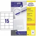 Produktbild: Avery Zweckform - Universaletikett Ultragrip 70 X 50,8 Mm (b X H) Nicht Wieder Ablösbar Papier Weiß 1.500 Etik./pack.