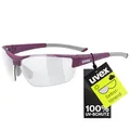 Produktbild: uvex sportstyle 612 VL - Sportbrille für Damen und Herren - mit selbsttönendem Visier - druckfreier Sitz & perfekter Halt - purple matt/smoke - one size