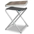 Produktbild: HOMECALL Leichter Campinghocker mit MDF Tisch, Aluminium Beistelltisch für Angeln, Picknick und Balkon