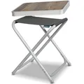 Produktbild: Campinghocker Klapphocker mit MDF Tisch Aluminium Leichter kleiner Aussenstuhl