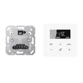 Produktbild: JUNG Home Raumthermostat-Set mit 1790RTR Raumtemperaturregler-Einsatz mit Fühleranschluss + BTLS1791WW Raumthermostat-Display Glas Alpinweiß Serie LS