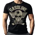 Produktbild: Gasoline Bandit Biker Herren T-Shirt Design Big-Size Print Wing Logo