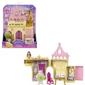 Produktbild: Disney Princess Toys, Belle Stapelbares Schloss Puppenhaus Spielset mit kleiner Puppe und 8 Teilen, inspiriert vom Disney-Film, Kinder-Reisespielzeug und Geschenken, HPL52