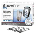Produktbild: GLUCOFAST Blutzucker-Teststreifen DUO, 50 Diabetes Teststreifen, 50-tlg., Für das Glucofast DUO Blutzucker Messgerät