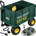 Produktbild: Gardebruk - Transportwagen 550kg Belastbar Klappbar Profil Luftreifen Plane Gartenkarre Bollerwagen Handwagen Gartenwagen