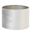 Produktbild: Dirk Davids Leuchten GmbH Lampenschirm Zylinder Velours Grau Silber für Tischleuchte Hängeleuchte Standleuchte 40-40-30