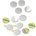 Produktbild: vasalat Scheibenmagnet flach, Magnete mit Metallscheiben selbstklebend, Rundmagnet ø 8mm, Neodym vernickelt 12-teilig