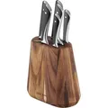 Produktbild: Tefal Jamie Oliver Messerset, 6-teilig, inkl. Messerblock, Holz/Edelstahl
