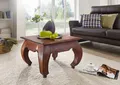 Produktbild: Massivmoebel24 Couchtisch OPIUM (Landhausstil, geschwungene Beine, braun lackiert 60x60x40 Akazie)