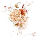Produktbild: 20 Servietten Spicy Colour Bouquet Blumen Hortensie Trockenblumen Shabby 33x33cm