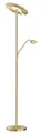 Produktbild: FISCHER & HONSEL LED Stehlampe DENT, 2-flammig, H 180 cm, Messingfarben, Weiß, Anpassung der Farbtemperatur, Dimmfunktion, Lesearm, LED fest integriert, Neutralweiß, Acryl, Metall, Touchsensor, Stehleuchte