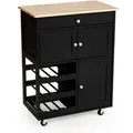 Produktbild: Costway Küchenwagen, Schwarz, Holz, 67x37x87 cm, Esszimmer, Servierwagen